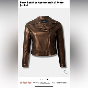 NWT Faux Leather Asymmetrical Moto Jacket Size 0